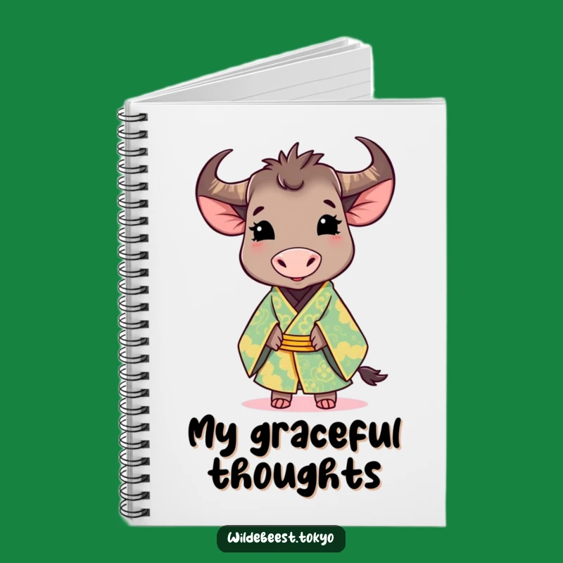 Funny Wildebeest Kimono Notebook: Jot Down Ideas with This Hilarious and Elegant Journal!