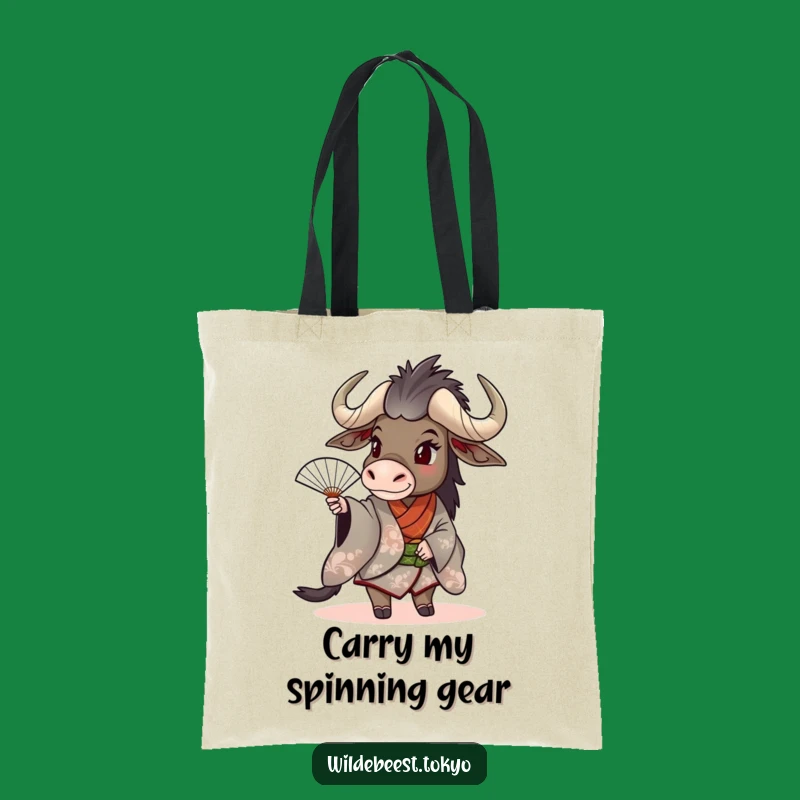 Funny Wildebeest Kimono Fan Tote Bag: Carry Your Fun Fashionably