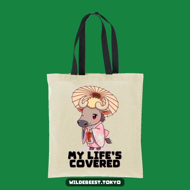 Funny Wildebeest Umbrella Tote Bag: Carry Your Style with Humor